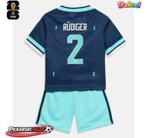 Niemcy Antonio Rudiger #2 Koszulka Wyjazdowa dzieci MŚ 2026 Krótki Rękaw (+ krótkie spodenki)